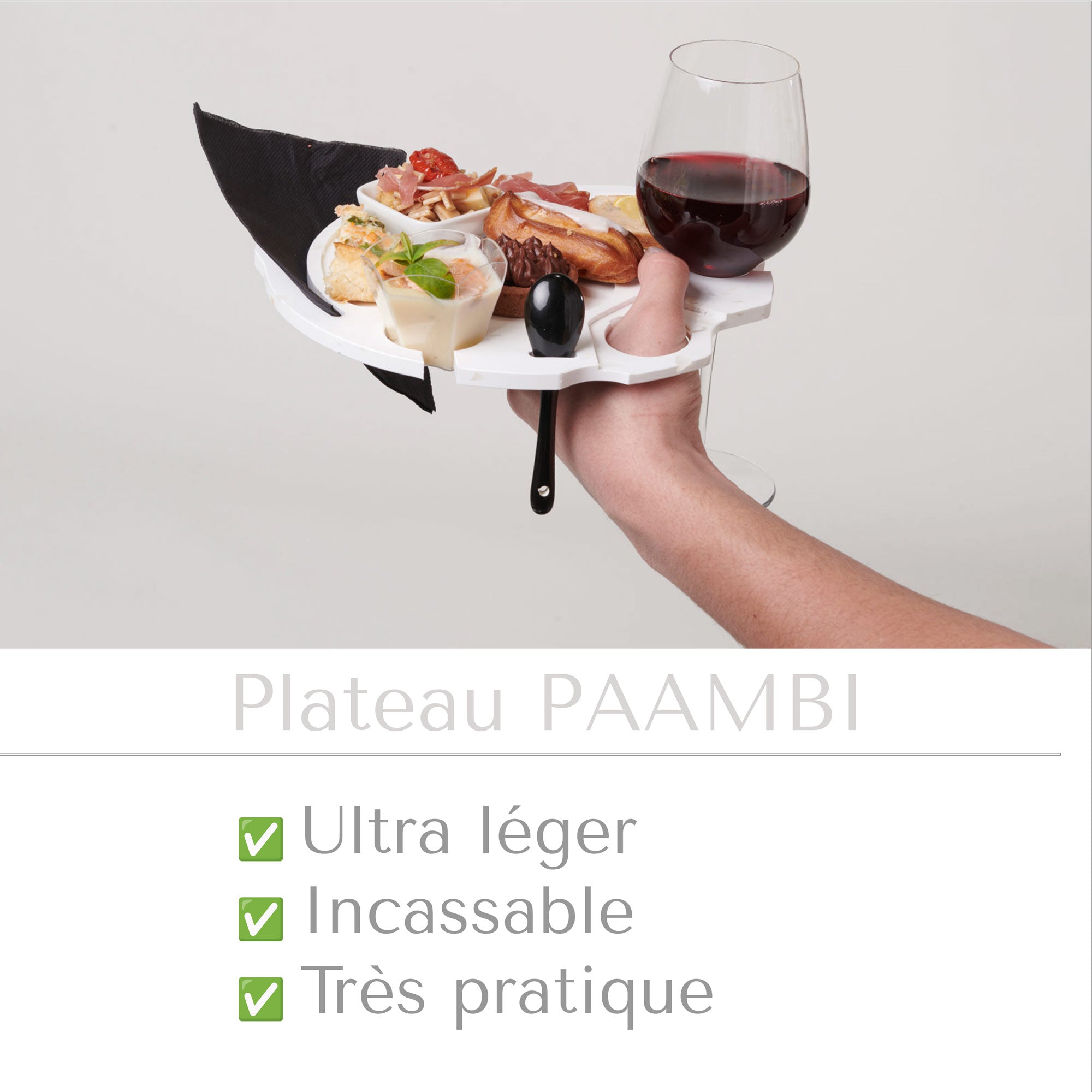 PACK 50 Grands plateaux PAAMBI + Pyramide de présentation (PRIX SUR DEMANDE)